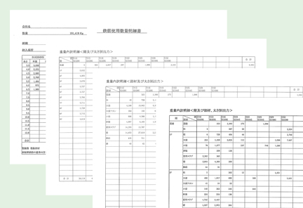 鉄筋積算業務の書類